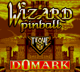 Wizard Pinball (Europe) Title Screen